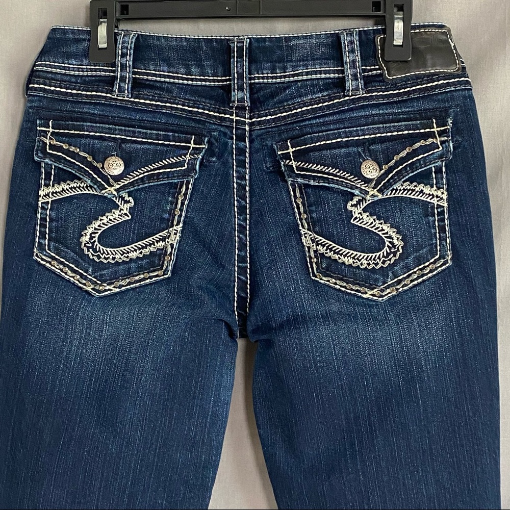 EUC Silver Jeans Suki Flap W 31 L 32 Dark Wash
